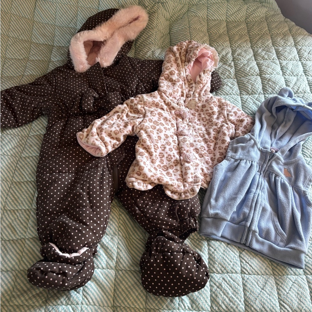 3-6m baby girl winter outerwear bundle